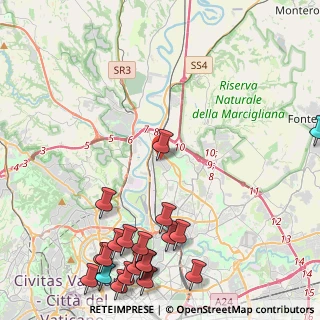 Mappa Via Sinalunga, 00138 Roma RM, Italia (6.567)