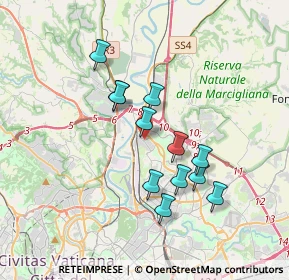 Mappa Via Sinalunga, 00138 Roma RM, Italia (3.2275)