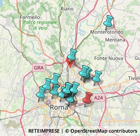 Mappa Via Sinalunga, 00138 Roma RM, Italia (7.34579)