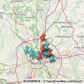 Mappa Via Sinalunga, 00138 Roma RM, Italia (6.9165)