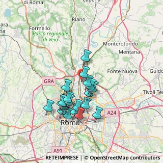 Mappa Via Sinalunga, 00138 Roma RM, Italia (6.7395)