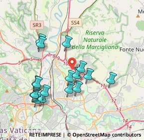 Mappa Via Carlo Dapporto, 00100 Roma RM, Italia (3.92353)