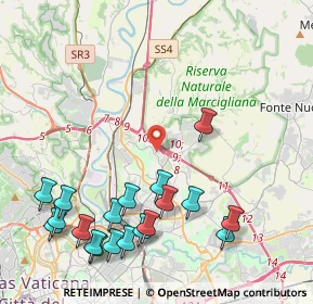 Mappa Via Carlo Dapporto, 00100 Roma RM, Italia (5.46053)