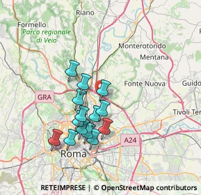 Mappa Via Carlo Dapporto, 00100 Roma RM, Italia (6.49714)