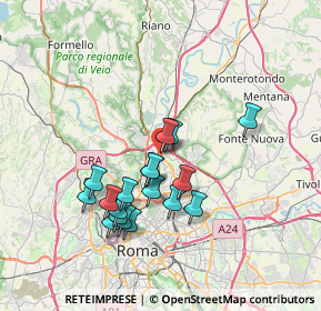 Mappa Via S. Leo, 00138 Roma RM, Italia (6.87111)