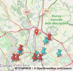 Mappa Via Castel Focognano, 00138 Roma RM, Italia (5.61333)