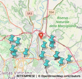 Mappa Via Chitignano, 00138 Roma RM, Italia (5.04467)