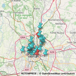 Mappa Via Capannori, 00138 Roma RM, Italia (6.5695)