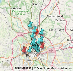 Mappa Via Capannori, 00138 Roma RM, Italia (5.75643)
