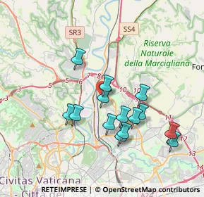 Mappa Via Monterchi, 00138 Roma RM, Italia (3.47571)