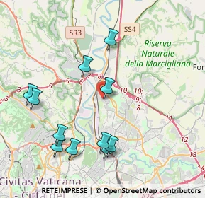 Mappa Via Monterchi, 00138 Roma RM, Italia (4.48818)