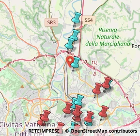 Mappa Via Capannori, 00138 Roma RM, Italia (5.7725)