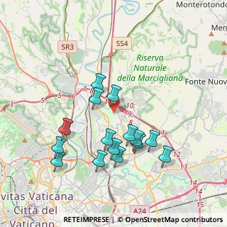 Mappa Via Mario Castellani, 00138 Roma RM, Italia (3.87067)