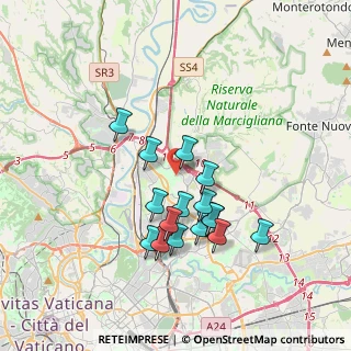 Mappa Via Mario Castellani, 00138 Roma RM, Italia (3.35375)