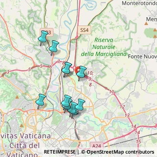 Mappa Via Mario Castellani, 00138 Roma RM, Italia (3.77273)