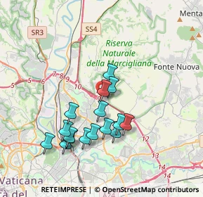 Mappa Via Ortezzano, 00138 Roma RM, Italia (3.525)