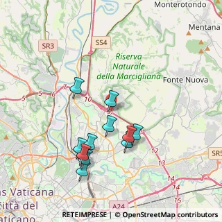 Mappa Via Falerone, 00138 Roma RM, Italia (3.83364)