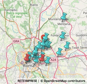 Mappa Via Ortezzano, 00138 Roma RM, Italia (6.854)