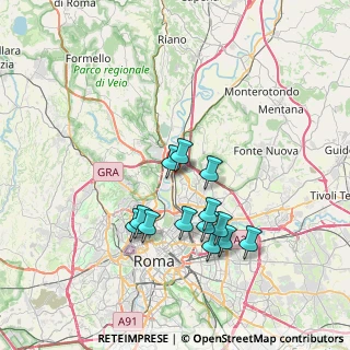 Mappa Via San Gimignano, 00138 Roma RM, Italia (6.93077)