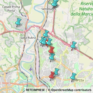 Mappa Via Ortignano, 00138 Roma RM, Italia (2.24071)