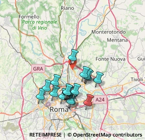 Mappa Via Ortignano, 00138 Roma RM, Italia (6.93722)