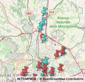 Mappa Via Ortignano, 00138 Roma RM, Italia (5.7295)