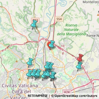 Mappa Via Ortignano, 00138 Roma RM, Italia (5.29563)