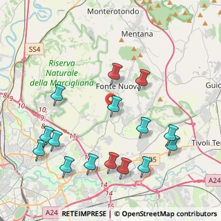 Mappa Via Castore, 00012 Fonte Nuova RM, Italia (4.97133)
