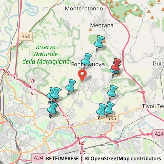 Mappa Via Castore, 00012 Fonte Nuova RM, Italia (3.87083)