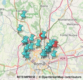 Mappa Flaminia- Stazione Saxa Rubra, 00188 Roma RM, Italia (6.802)