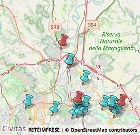 Mappa Via Incisa in Val D'Arno, 00138 Roma RM, Italia (5.59471)