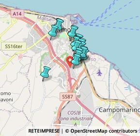 Mappa Via Degli Abeti, 86039 Termoli CB, Italia (1.092)