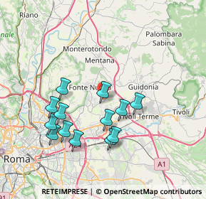 Mappa Via Piemonte, 00013 Santa Lucia RM, Italia (7.52385)