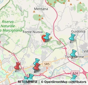 Mappa Via Piemonte, 00013 Santa Lucia RM, Italia (6.85385)