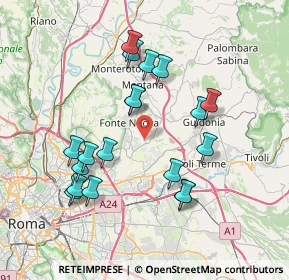 Mappa Via di Santa Lucia, 00013 Santa Lucia RM, Italia (7.67895)