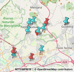 Mappa Via di Santa Lucia, 00013 Santa Lucia RM, Italia (4.13917)