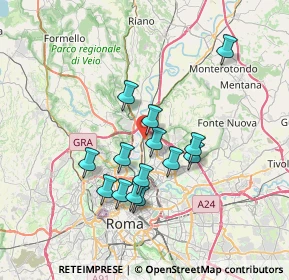 Mappa Via Piteglio, 00138 Roma RM, Italia (6.42643)