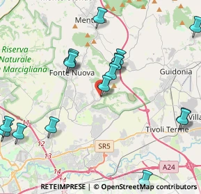 Mappa Via Liguria, 00013 Santa Lucia RM, Italia (5.6045)