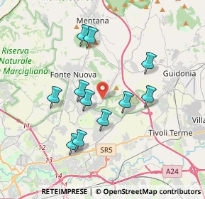 Mappa Via Liguria, 00013 Santa Lucia RM, Italia (3.51909)