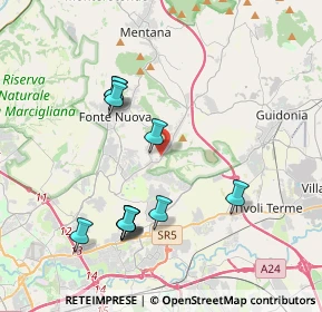 Mappa Via Liguria, 00013 Santa Lucia RM, Italia (4.09182)