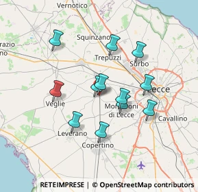 Mappa Via Madonna di Magliano, 73041 Carmiano LE, Italia (6.38583)