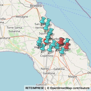 Mappa Via P. di Savoia, 73041 Carmiano LE, Italia (9.9965)