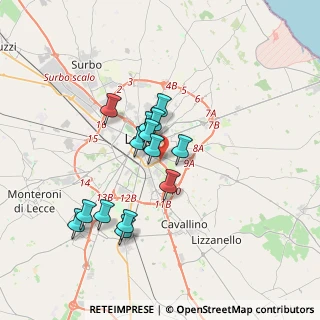 Mappa Via Enzo Sozzo, 73100 Lecce LE, Italia (3.195)