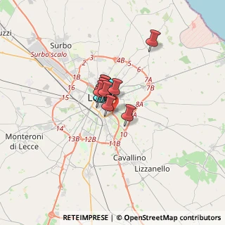 Mappa Via Enzo Sozzo, 73100 Lecce LE, Italia (1.74545)