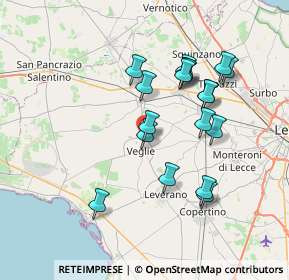 Mappa - z.i. di, 73010 Veglie LE, Italia (7.29167)