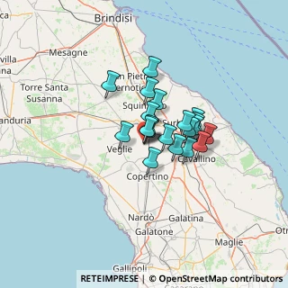 Mappa Via Piave, 73041 Carmiano LE, Italia (8.92)