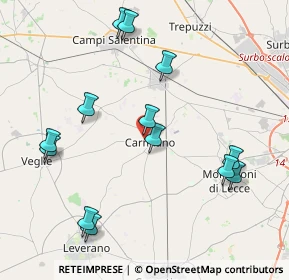 Mappa Via Giuseppe Garibaldi, 73041 Carmiano LE, Italia (4.78308)