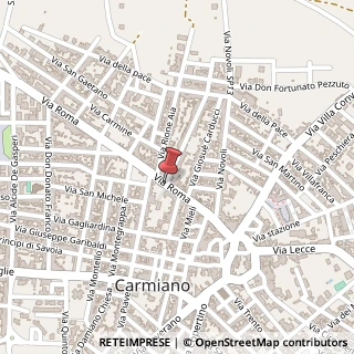 Mappa Via Monsignor Comboni,  10, 73041 Carmiano, Lecce (Puglia)