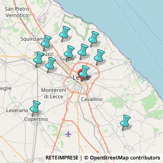 Mappa Via P. Bax, 73100 Lecce LE, Italia (8.36273)
