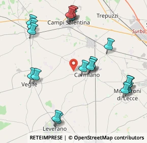 Mappa S.C.E. di Brindisi, 73041 Carmiano LE, Italia (5.1005)